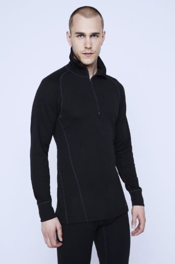 Bilde av Devold Expedition Merino 235 Z.Neck Man Sort