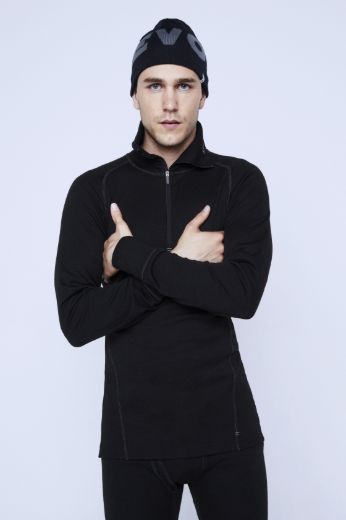 Bilde av Devold Expedition Merino 235 Z.Neck Man Sort