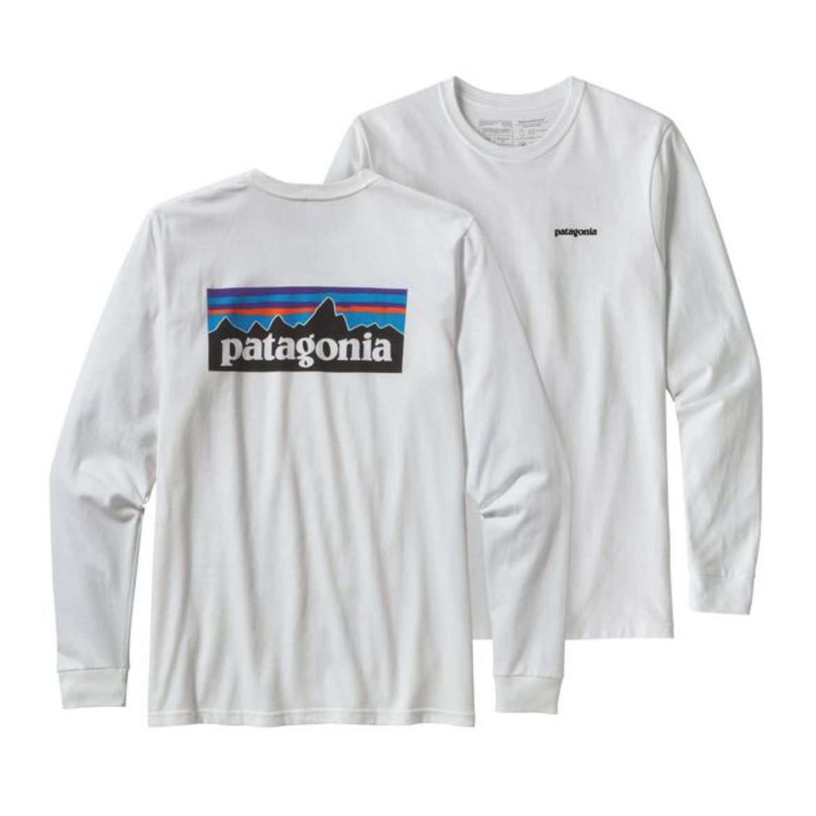 Bilde av Patagonia M L-S P-6 Logo Responsibili-Tee Hvit