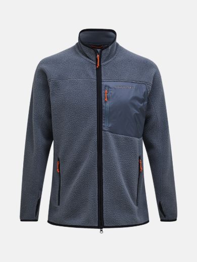 Bilde av Peak Performance M Pile Zip Jacket 090 Mountain Mist