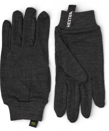 Bilde av Hestra Merino Wool Liner Active - 5 Finger 390 Charcoal