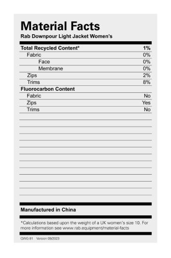 Bilde av Rab Downpour Light Jacket Wmns Sah Sahara