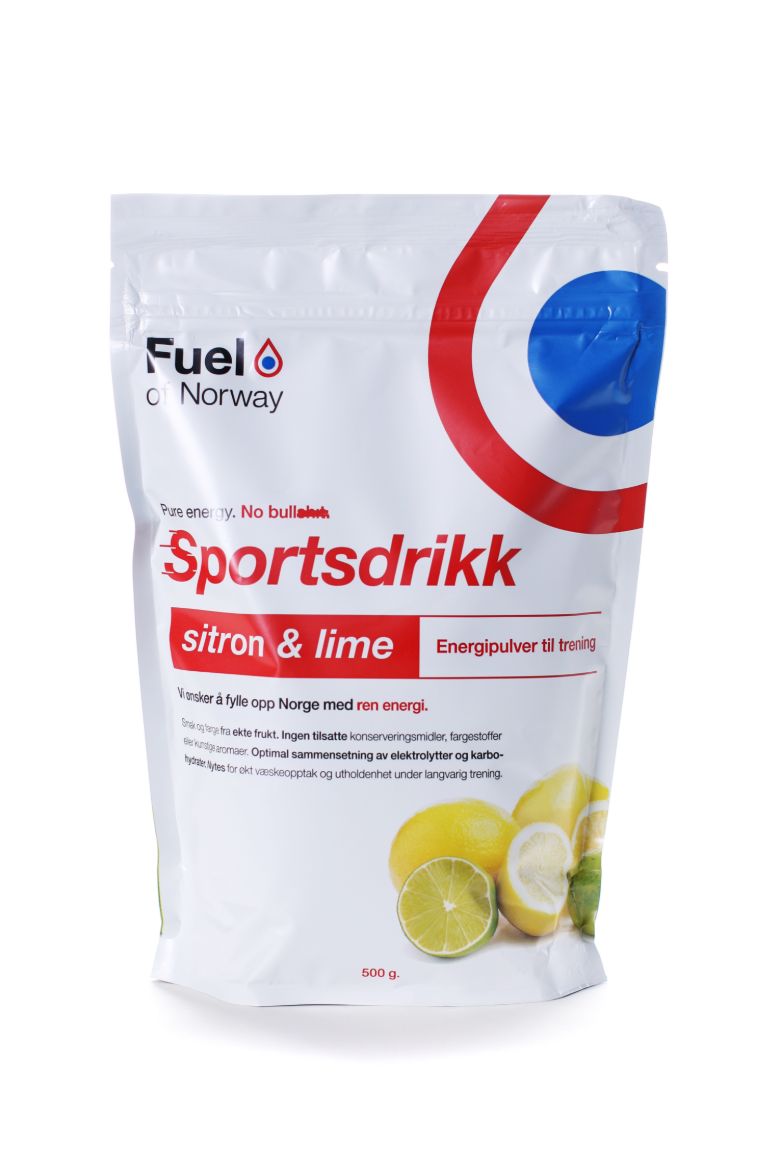 Bilde av Fuel of Norway Sportsdrikke 0,5kg sitron-lime Hvit