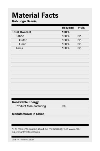 Bilde av Rab Logo Beanie Atg AnthraciteGrani