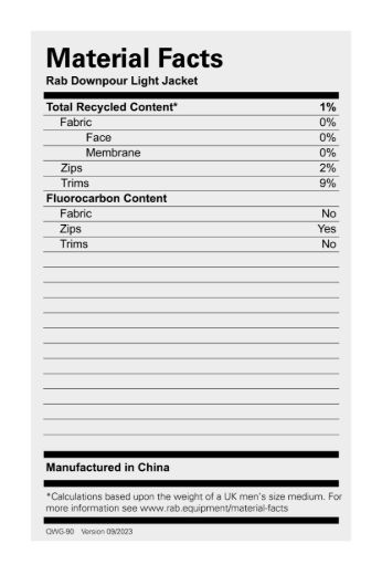 Rab Rab  Downpour Light Jacket QWG-90 Fjellklar Sport 6