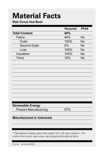 Rab Rab  Cirrus Hut Boot QAJ-04 Fjellklar Sport 4