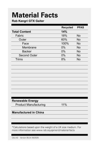 Rab Rab  Kangri Gtx Gaiter QAJ-42 Fjellklar Sport 6
