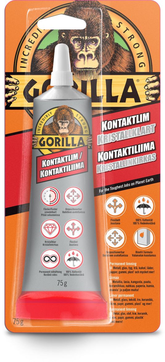 Gorilla  Kontaktlim 75g 24750 Fjellklar Sport 1